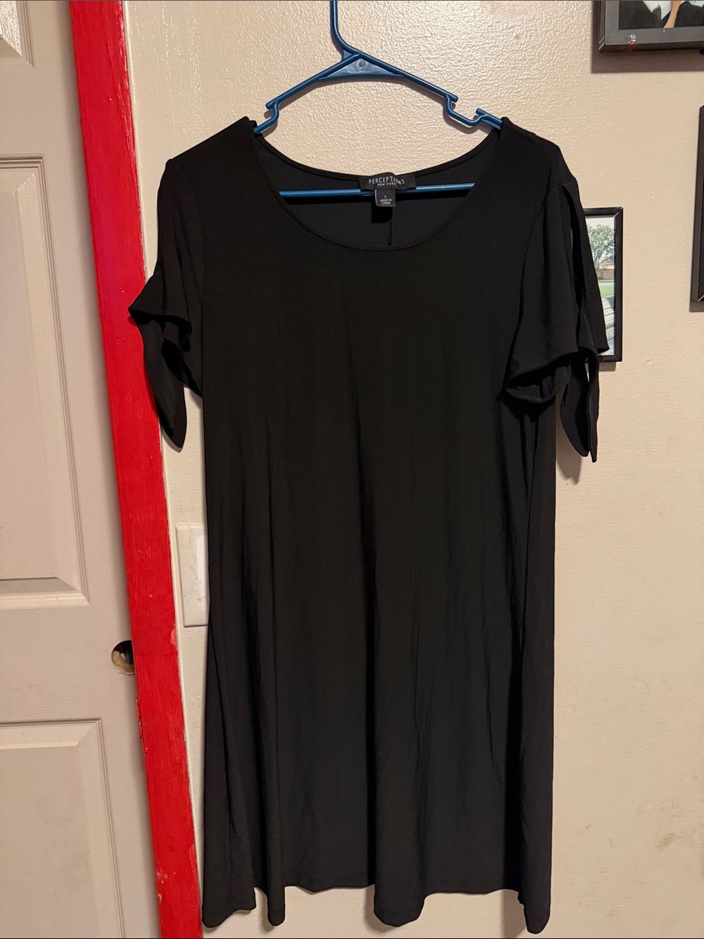 Perceptions Black Short Sleeve Swing Tunic